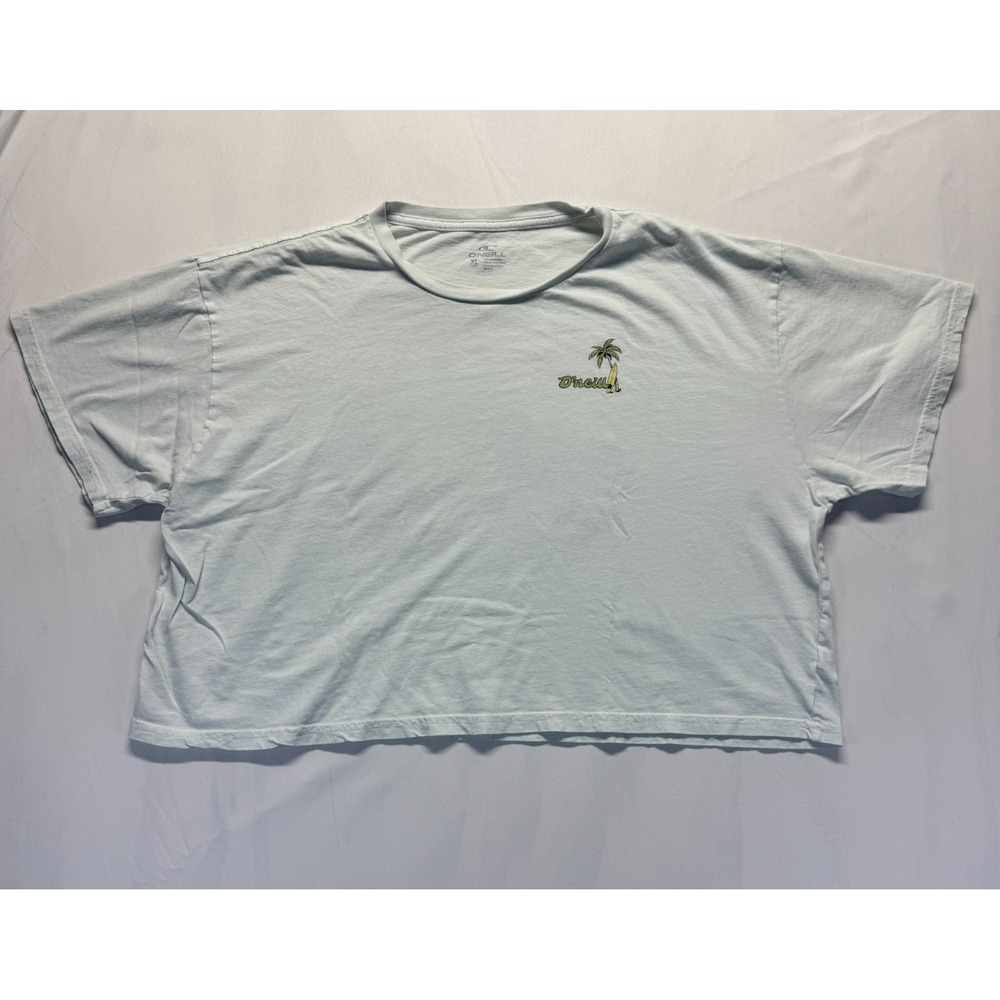 O'Neill VW BUG Tee Shirt Womens XL White Tropical Getaway Oversized Cropped Top‎